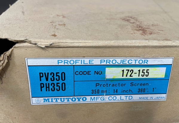 Mitutoyo 172-155 Protractor Screen for PV-350/PH-350 Profile Projector  *New-Open Box Item