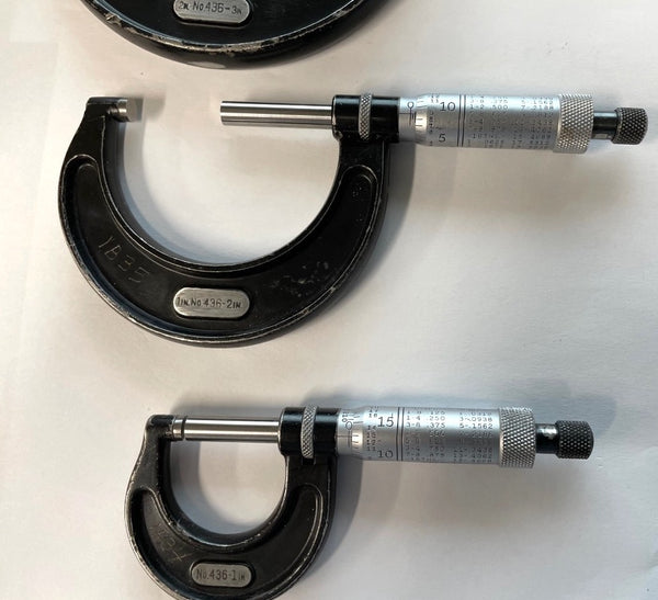 Starrett 436CRLZ Outside Micrometer Set, 06" Range, .001" Graduation