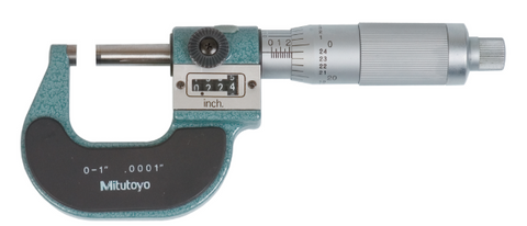 Mitutoyo 193-211 Rolling Digital Outside Micrometer, 0-1" Range, .0001" Graduation