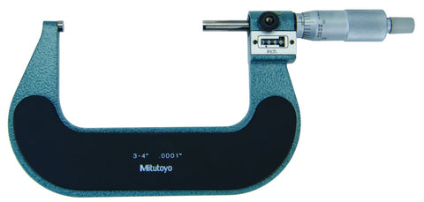 Mitutoyo 193-214 Digital Outside Micrometer, 3-4" Range, .0001" Graduation