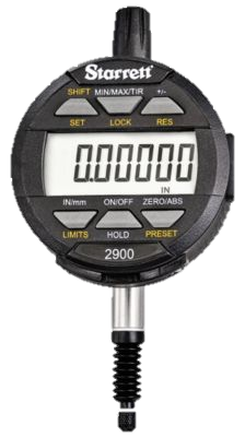 Starrett 2900-6  Electronic Indicator, 0-.5"/0-12mm Range, Switchable Resolutions