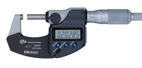 Mitutoyo 293-330-30 Digimatic Micrometer, 0-1"/0-25mm Range, .00005"/0.001mm Resolution