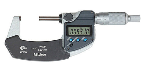 Mitutoyo 293-331-30 Digimatic Micrometer, 1-2"/25-50mm Range/ .00005"/0.001mm Resolution