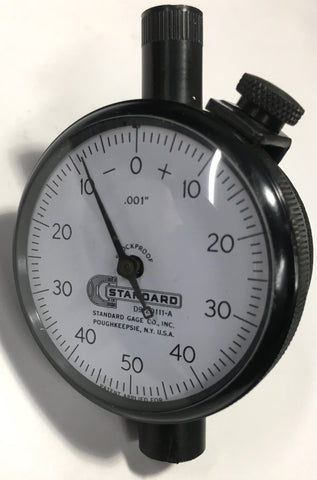 Brown & Sharpe Standard Gage D9-20111-A Back Plunger Dial Indicator, +/-.100" Range, .001" Graduation *USED/RECONDITIONED*