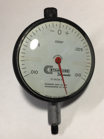 Brown & Sharpe Standard Gage D3-26226-A Dial Indicator, 0-.075" Range, .0005" Graduation *USED/RECONDITIONED*