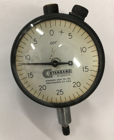 Brown & Sharpe Standard Gage D1-20215-A Dial Indicator AGD 2, 0-.100" Range, .001" Graduation *USED/RECONDITIONED*