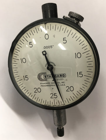 Brown & Sharpe Standard Gage J1-20221A Dial Indicator, 0-.150" Range, .001" Graduation *USED/RECONDITIONED*