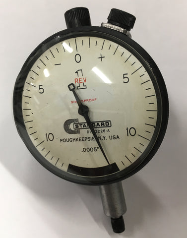 Brown & Sharpe Standard Gage D1-23226-A Dial Indicator, 0-.075" Range, .0005" Graduation *USED/RECONDITIONED*