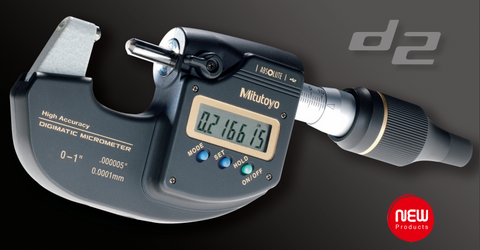 Mitutoyo 293-100-10 Sub-Micron Digimatic Micrometer, 0-25mm Range, 0.0001mm/0.0005mm Resolution