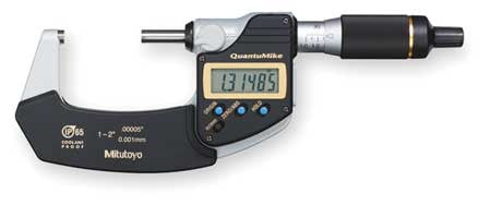 Mitutoyo 293-186-30 QuantuMike Digimatic Micrometer, 1-2" Range, .00005"/0.001mm Resolution