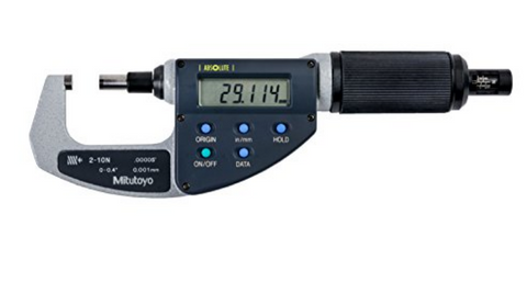 Mitutoyo 227-215 Adjustable Measuring Force Micrometer, 0- .4"/0-10mm Range, .00005"-0.001mm Resolution