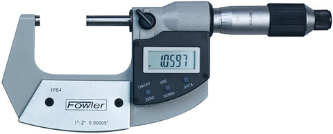 Fowler 54-815-002-2 Xtra-Value Electronic Micrometer, 1-2"/25-50mm Range .00005"/0.001mm Resolution