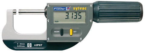 Fowler 54-815-030-0 Rapid-Mic Electronic Micrometer 0-1.18"/0-30mm Range .00005"/0.001mm Resolution