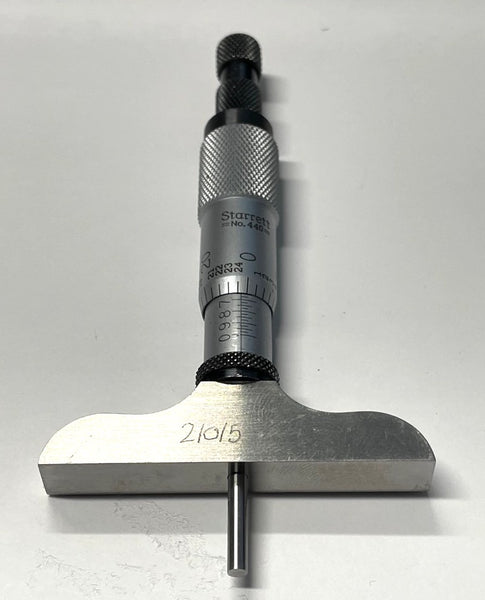 Starrett 440Z-3RL Depth Micrometer, 0-3