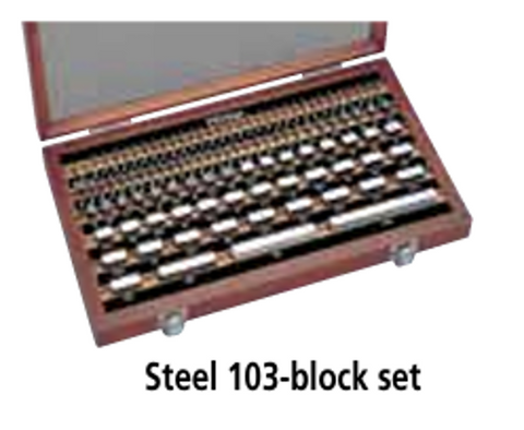Mitutoyo 516-941-26 103pc Rectangular Metric Steel Gage Block Set Grade 00