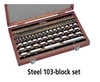 Mitutoyo 516-941-26 103pc Rectangular Metric Steel Gage Block Set Grade 00