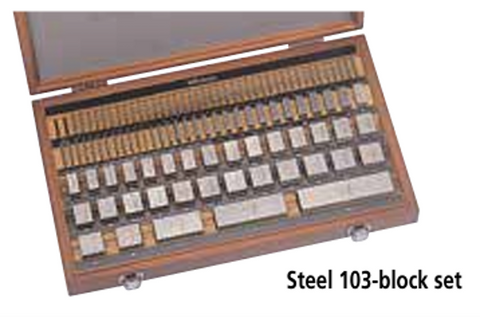 Mitutoyo 516-441-26 103pc Square Metric Steel Gage Block Set Grade 00