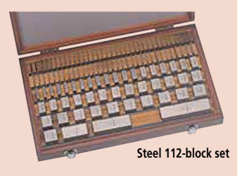 Mitutoyo 516-437-26 112pc Square Metric Steel Gage Block Set Grade 00