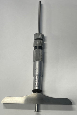 Starrett 445 Depth Micrometer Modified with SPI 30-953-6 Groove Measuring Rod, 0-1" Range, .001" Graduation *USED/RECONDITIONED*