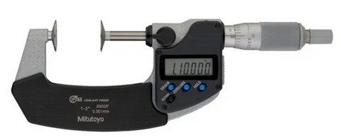 Mitutoyo 323-351-32 Digimatic Disc Micrometer, 1-2"/25-50mm Range 0.00005"/0.001mm Resolution