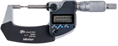 Mitutoyo 331-361-32 Digimatic Spline Micrometer, 0-1"/0-25.4mm Range, 0.00005"/0.001mm Resolution