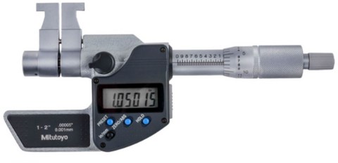 Mitutoyo 345-351-32 Digimatic Inside Micrometer, 1-2"/25.4-50.8mm Range, .00005"/0.001mm Resolution