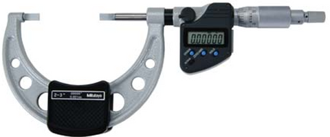 Mitutoyo 422-332-32 Digimatic Blade Micrometer, 2-3"/50.8-76.2mm Range, .00005"/0.001mm Resolution