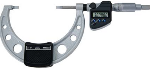 Mitutoyo 422-333-32 Digimatic Blade Micrometer, 3-4"/76.2-101.6mm Range, .00005"/0.001mm Resolution