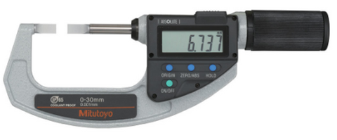 Mitutoyo 422-411-22 METRIC Quickmike Type Blade Micrometer, Non-Rotating Spindle, 0-30.48mm Range, 0.001mm Resolution