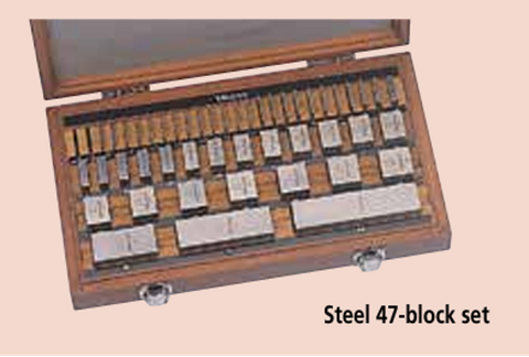 Mitutoyo 516-457-26 47pc Square Metric Steel Gage Block Set Grade 00