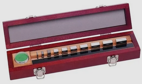 Mitutoyo 516-922-26 10pc Steel Inch Micrometer Inspection Gage Block Set Grade 0