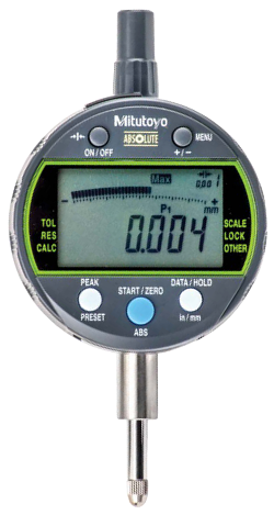 Mitutoyo 543-302-10 Peak Hold ABSOLUTE Digimatic Indicator, 0-.5"/ 0-12.7mm Range, .00005/.0001/.0005" Selectable Resolution