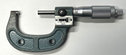 Mitutoyo 193-212 Rolling Digital Outside Micrometer without Frame Insulators, 1-2" Range, .0001" Graduation *USED/RECONDITIONED*