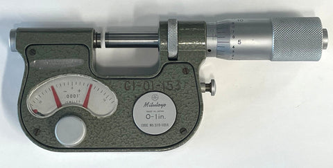 Mitutoyo 510-105A Indicating Micrometer, 0-1" Range,  .0001" Graduation *USED/RECONDITIONED*