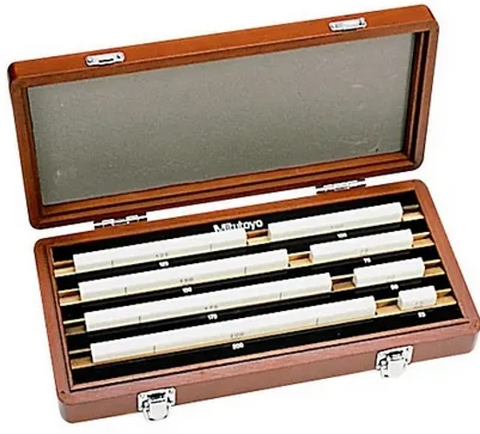 Mitutoyo 516-176-26 8pc Inch Rectangular CERA Long Gage Block Set Grade 0