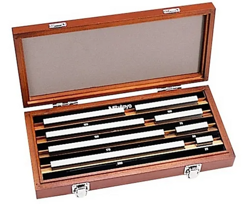Mitutoyo 516-126-26 8pc Inch Rectangular Steel Long Gage Block Set Grade 0