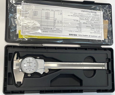 Mitutoyo 505-742J Dial Caliper, 0-6" Range, .001" Graduation *NEW - Open Box Item*