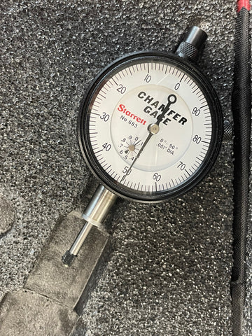 Starrett Dial Indicator ONLY for use with 683-3Z Internal Dial Chamfer Gage, 0-1" Range, .001" Graduation, 0-90 Degree *New - Open Box Item