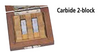 Mitutoyo 516-803-26 2pc Rectangular Metric Carbide Gage Block Set - Wear Block Grade 0