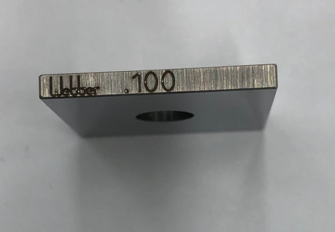 Starrett/Webber Square Steel .100" Gage Block, Grade A1