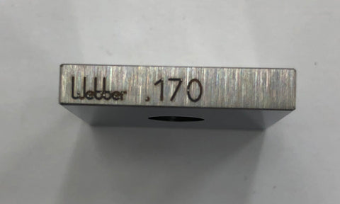 Starrett/Webber Square Steel .170" Gage Block, Grade A1