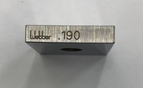 Starrett/Webber Square Steel .190" Gage Block, Grade A1