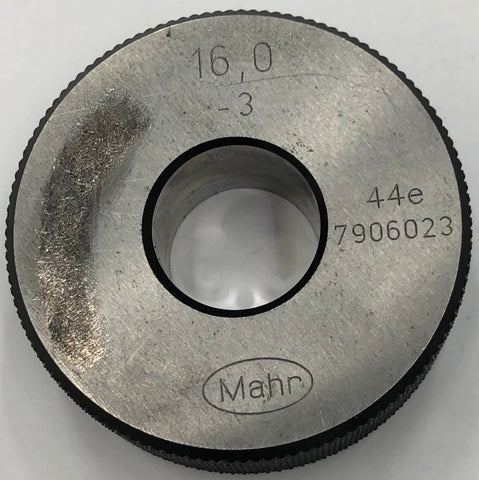 Mahr 16mm Master Setting Ring (.062993") Size