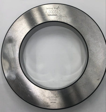 Mitutoyo 4.00036 Master Setting Ring 4.00036" (101.609144mm) Size