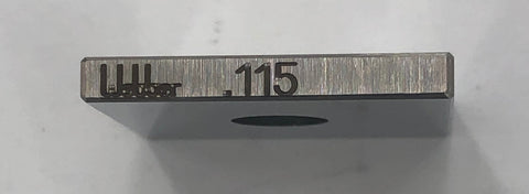 Starrett/Webber Square Steel .115" Gage Block, Grade A1