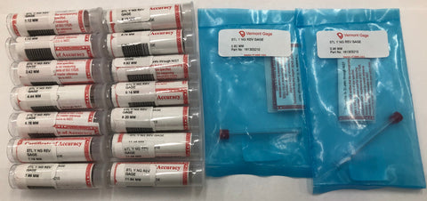 Vermont Gage Lot of Class Y Steel Reversible Pin Gages IN PLUS Tolerance-Qty 16