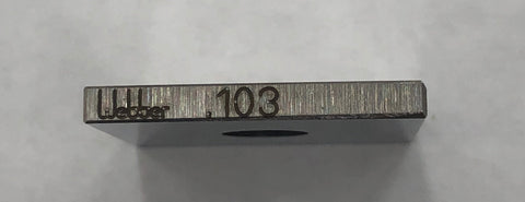 Starrett/Webber Square Steel .103" Gage Block, Grade A1