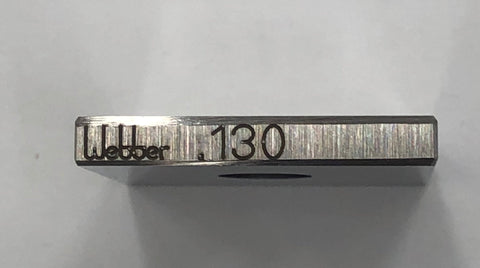 Starrett/Webber Square Steel .130" Gage Block, Grade A1