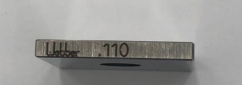 Starrett/Webber Square Steel .110" Gage Block, Grade A1