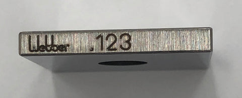Starrett/Webber Square Steel .123" Gage Block, Grade A1